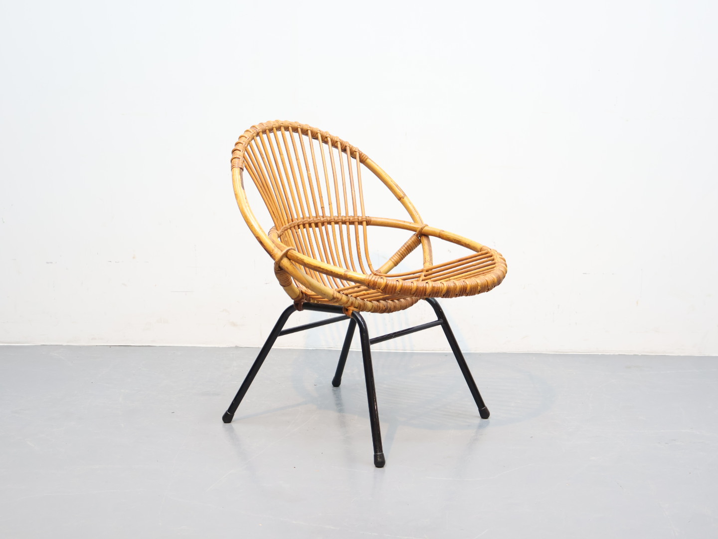 Vintage stoel / rotan / jaren `60