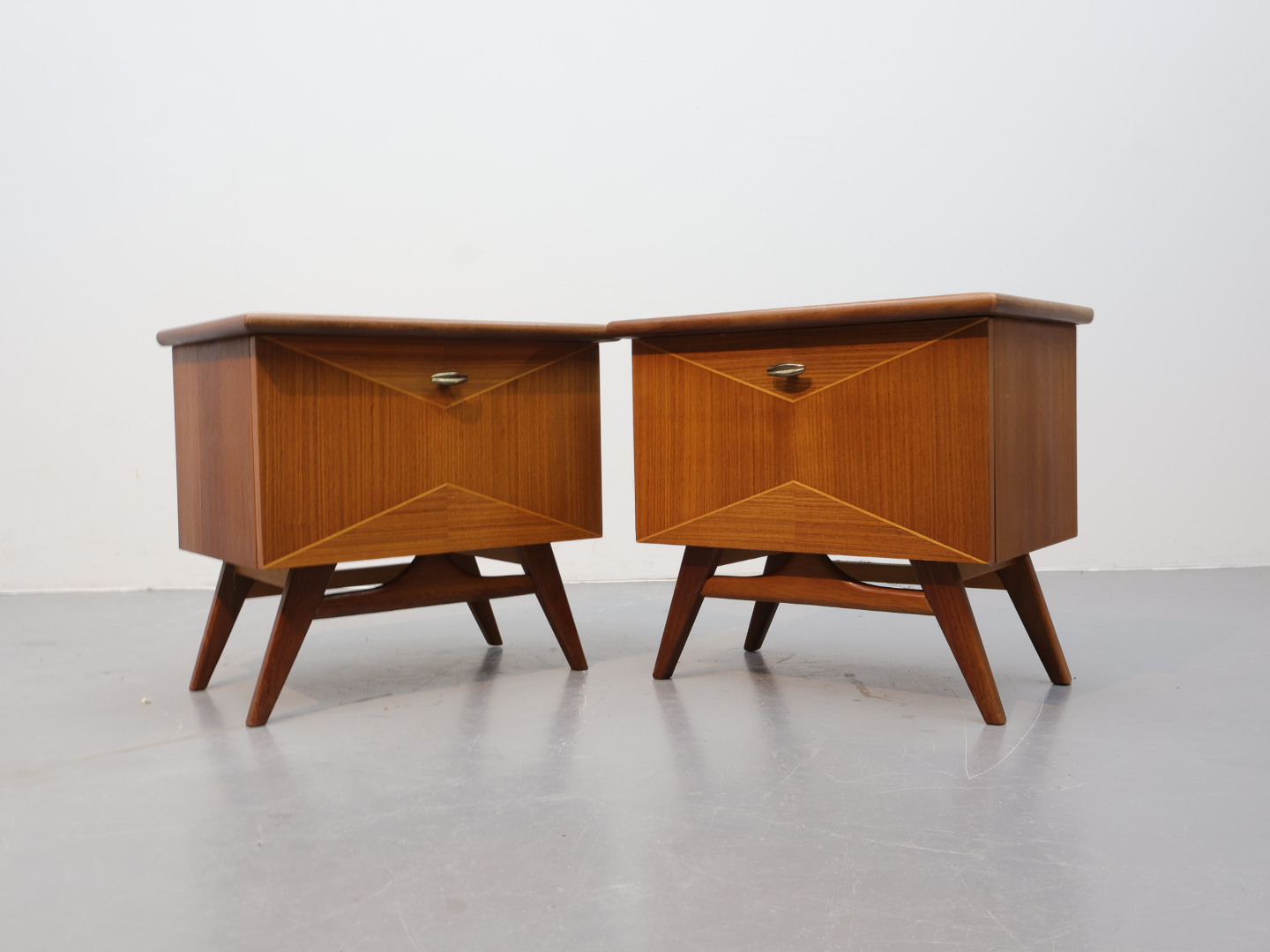 Set vintage nachtkastjes teak jaren 60