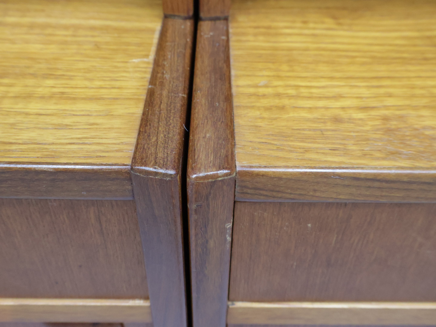 Vintage boekenkast / teak / schuifdeur lades vak / Denemarken 4-delig