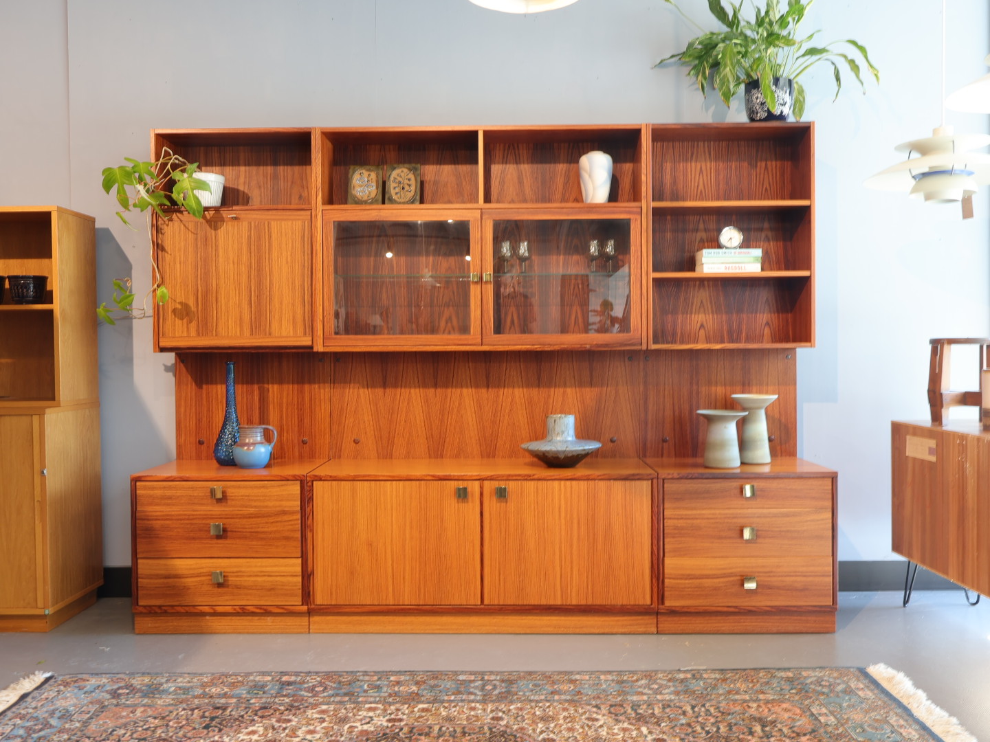 Mid-Century wandmeubel / Ulferts Tibro Sweden / Palissander