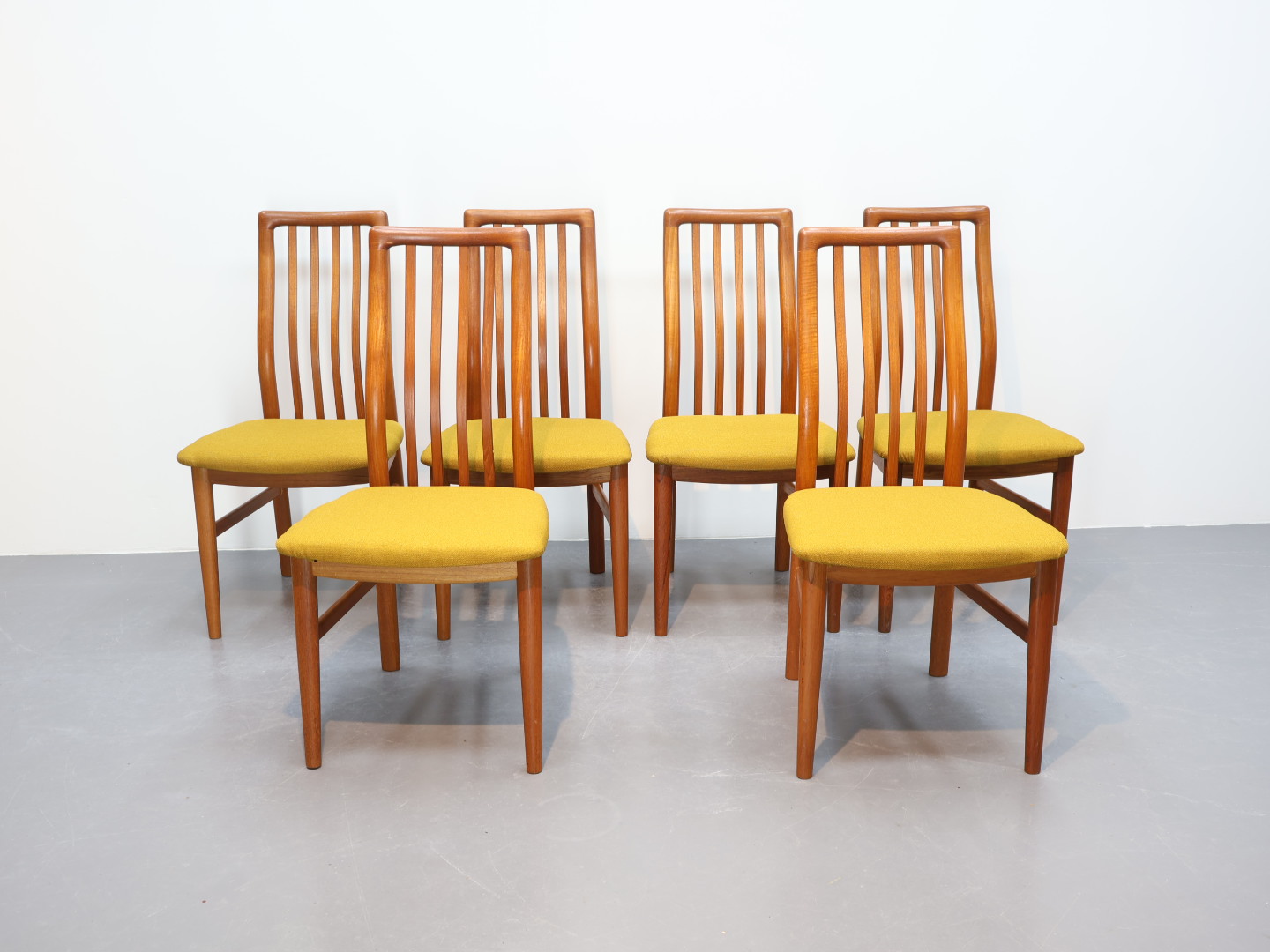 Vintage eetkamerstoelen/ set van 6 / Schou Andersen Denmark