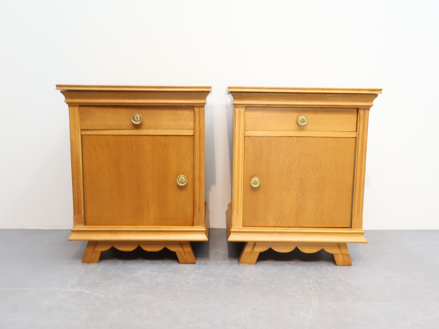 Set vintage nachtkastjes / Eiken / Jaren 70