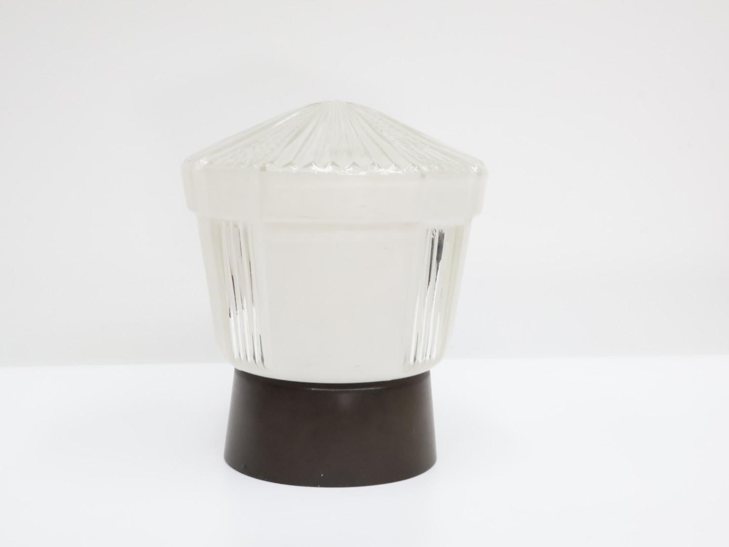 Vintage plafondlamp / glas kunsststof / rond wolkglas Nico