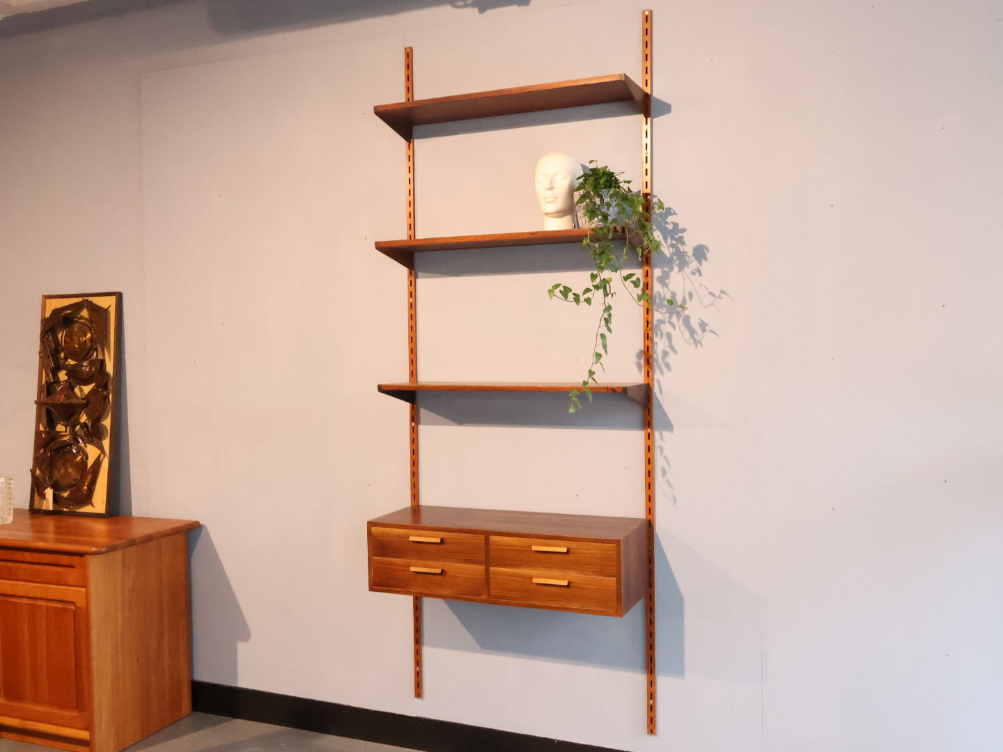 Vintage wandsysteem / planken ladekast / pallisander / Kai Kristiansen