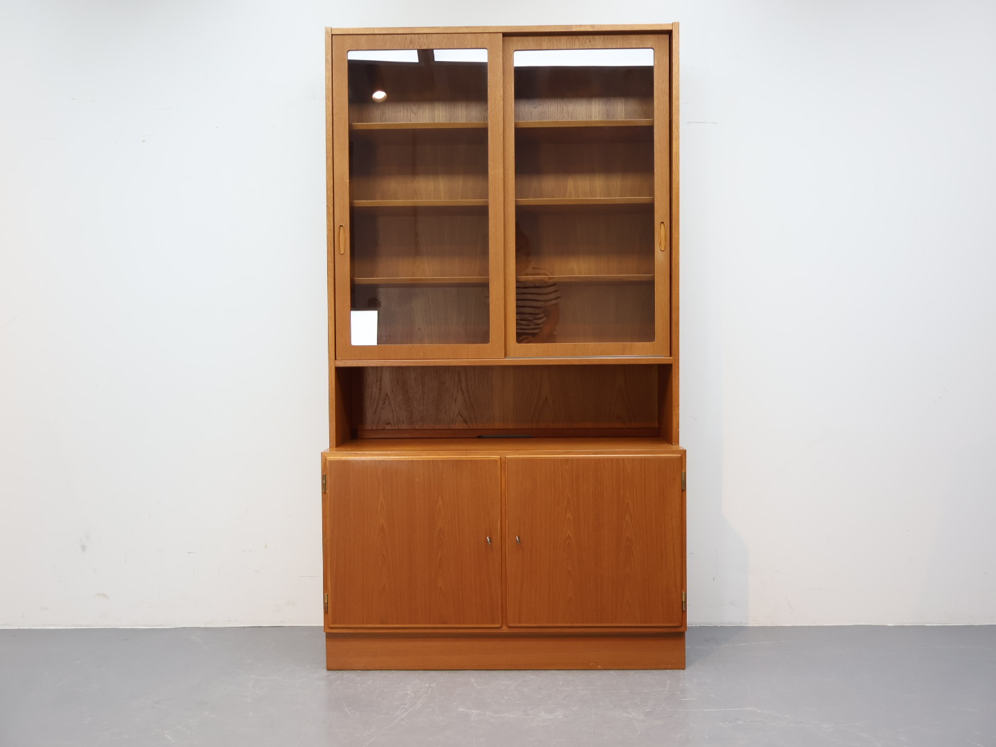 Vintage vitrinekast / teak / bruin / 2-delig Hundevad Denmark